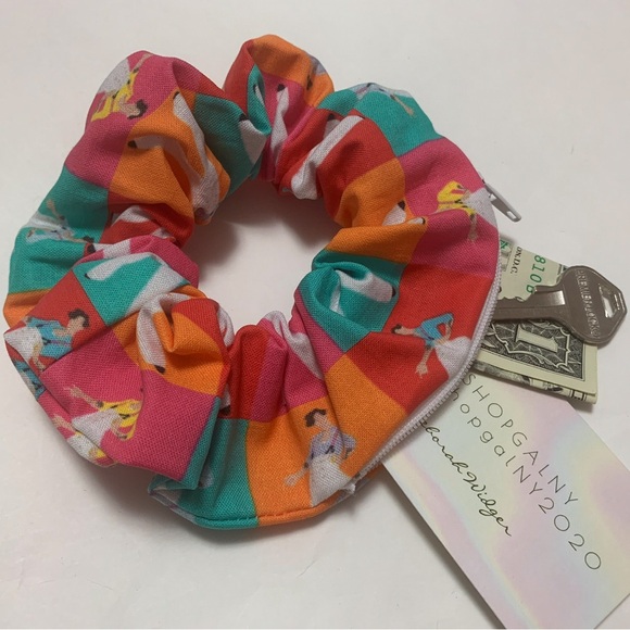 Harry Styles bright looks zipper hair scrunchie hand made USA cotton rare NWT - Picture 6 of 6